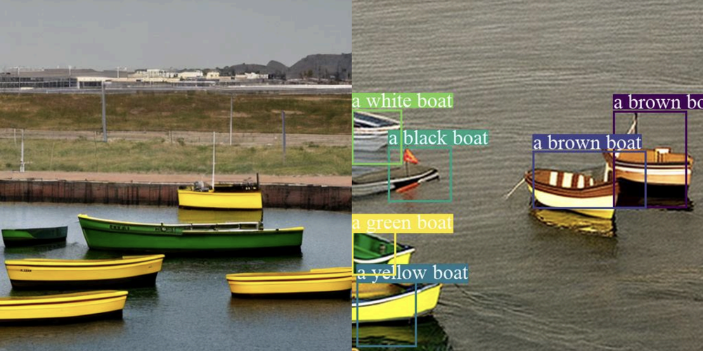 Brown boat, brown boat, yellow boat, black boat, white boat, green boat